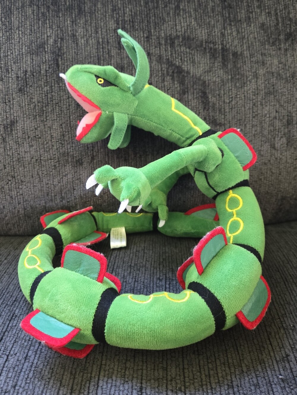 Rayquaza Pokemon Plush Soft Toy Stuffed Animal Bendable 2018 Green